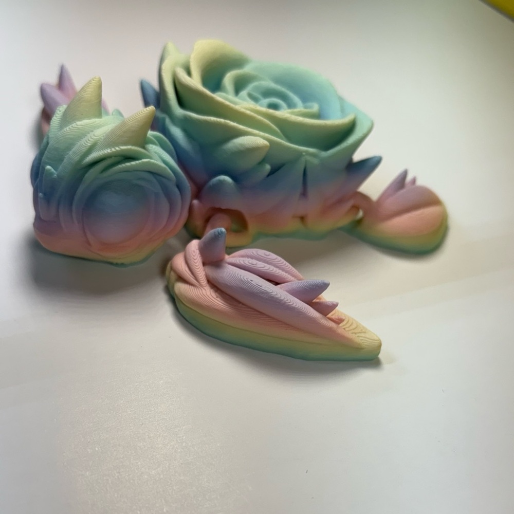 3D printed rose turtle